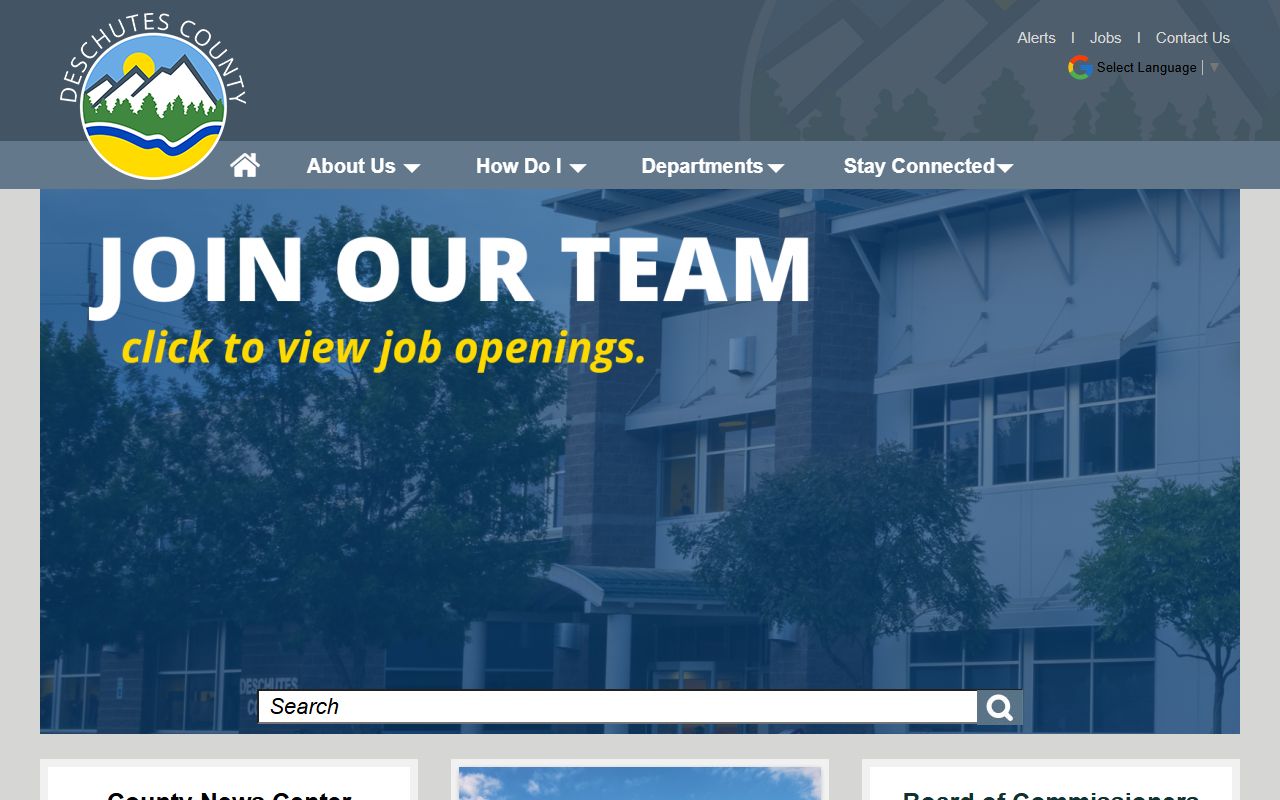 Deschutes County official website for public records access