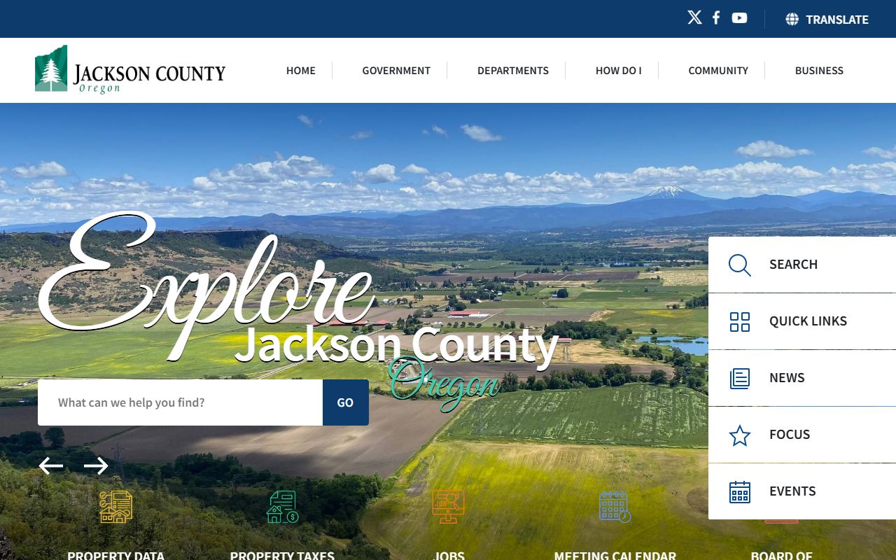 Jackson County Clerk website for records and civil court record support