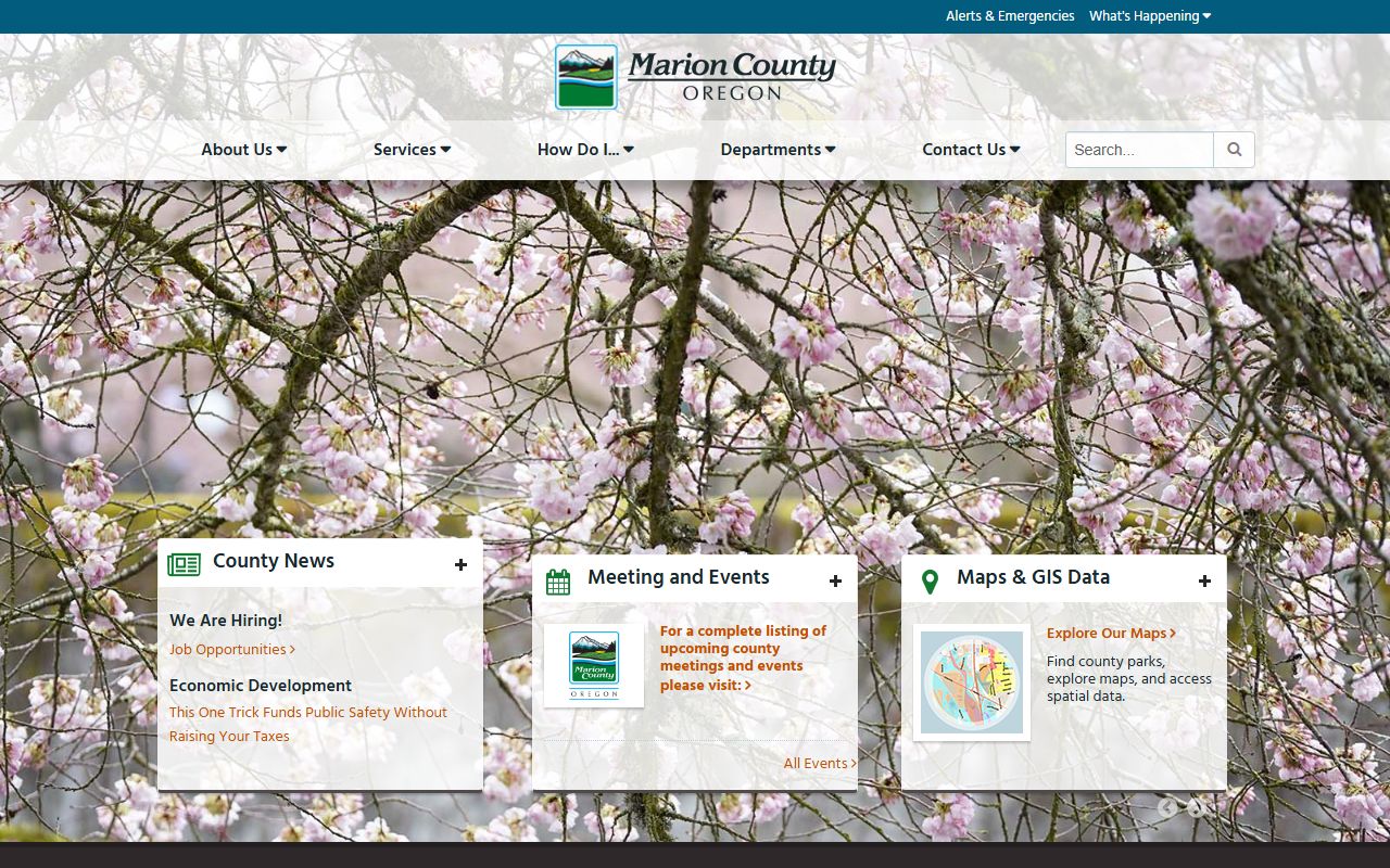 Marion County official website for civil court records information