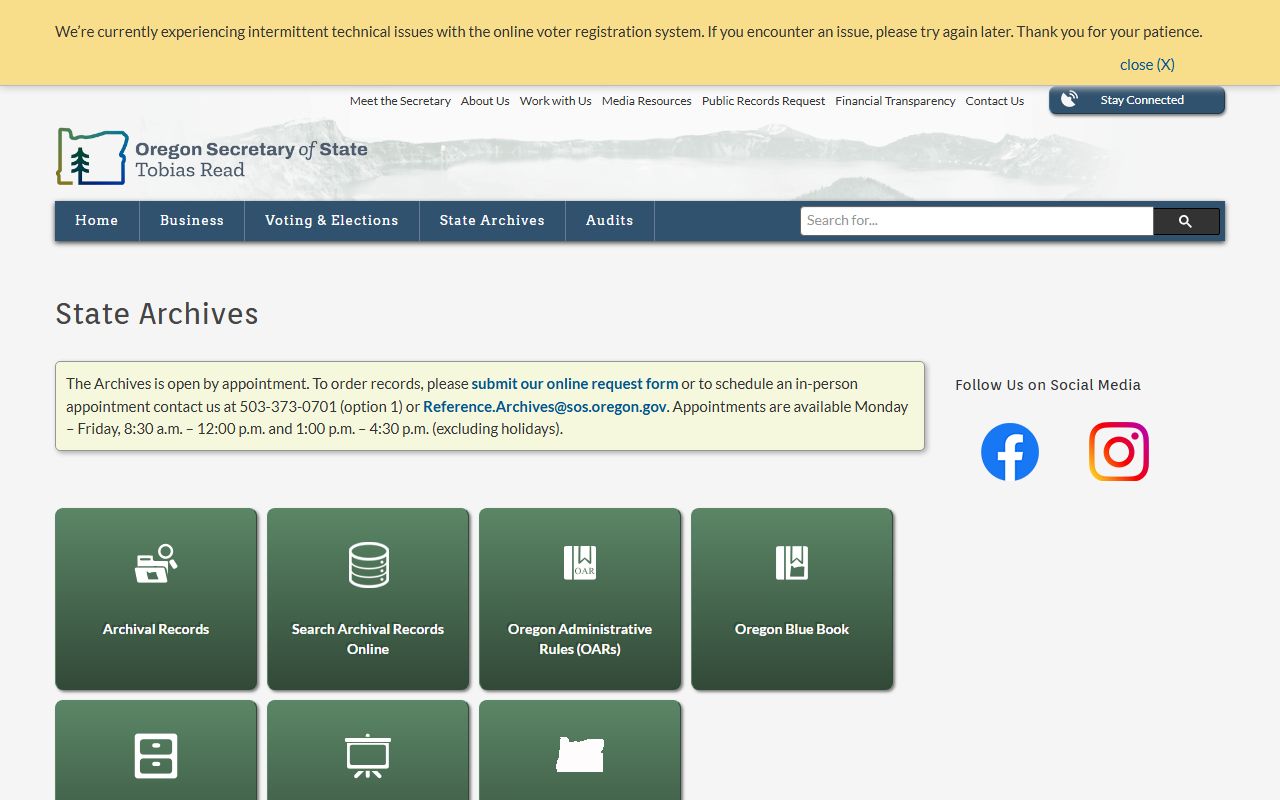 Oregon State Archives holding historical civil court records